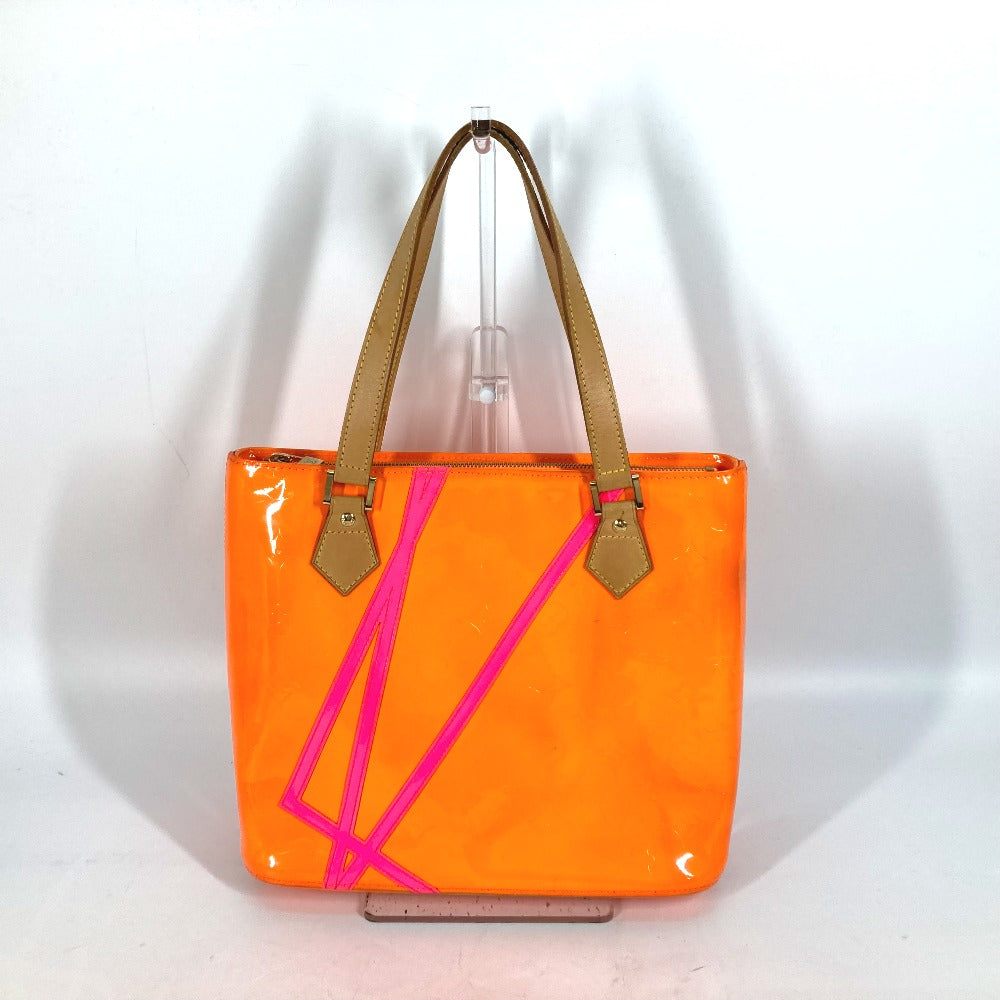 Louis Vuitton M91935 Vernis Fluo Houston Monogram Canvas Orange Shoulder Bag