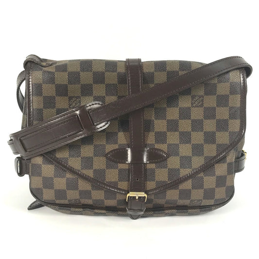 Louis Vuitton N48081 Damier Saumur 30 Canvas Brown Shoulder Bag