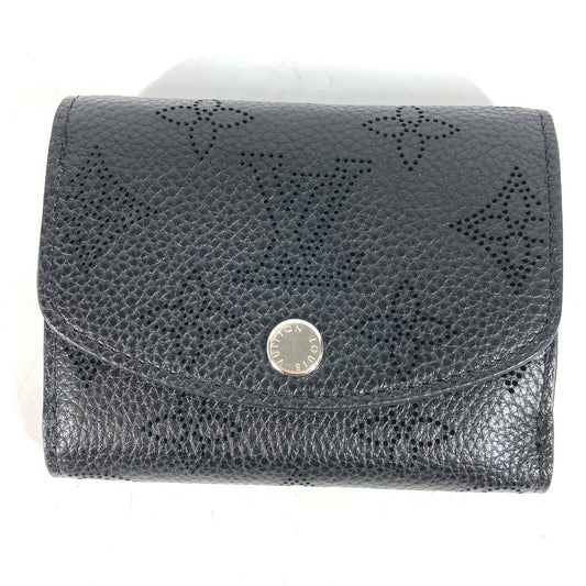 Louis Vuitton Trifold M67498 mahina Portefeuille Monogram Leather Black Wallet Case