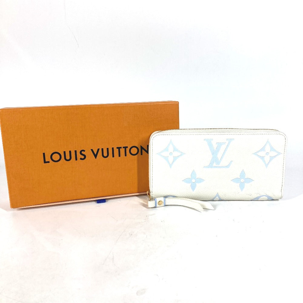 Louis Vuitton Long Purse M83308 Ann Platt Monogram Leather Blue Wallet Case