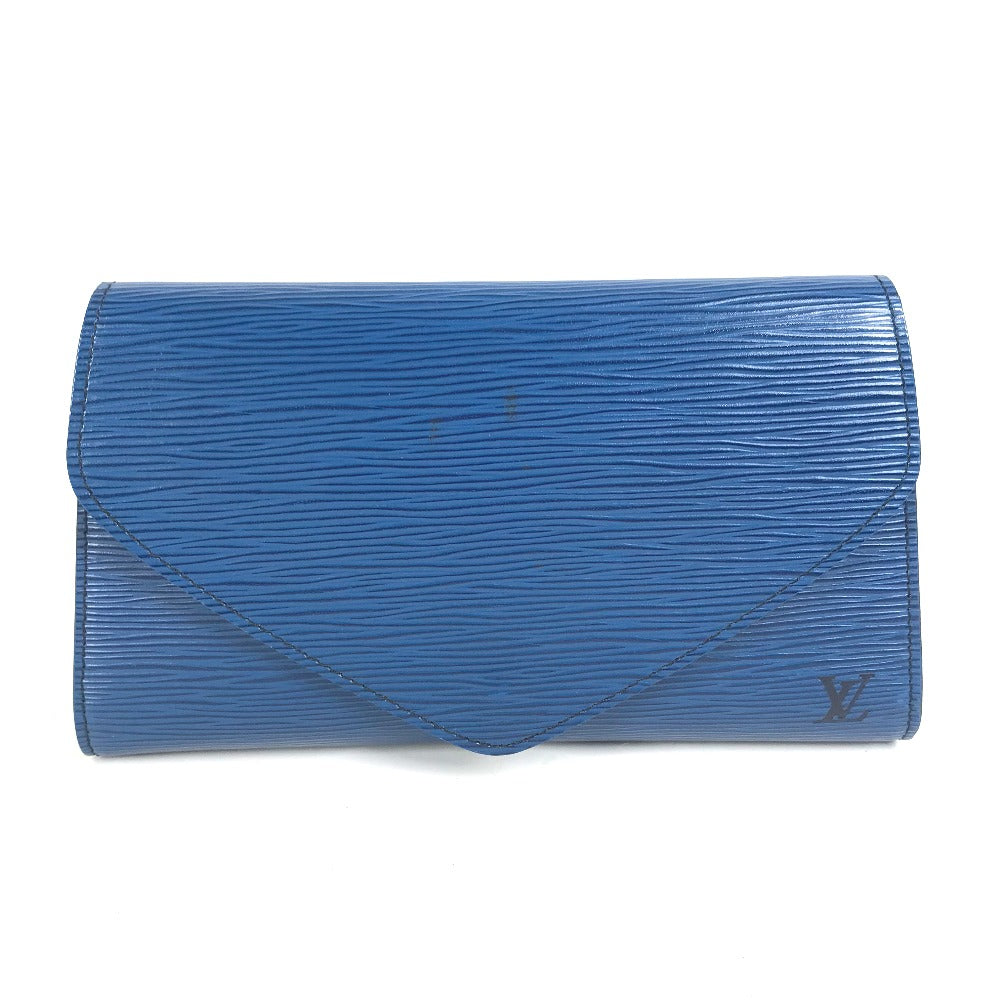 Louis Vuitton M52635 Epi Art deco Leather Blue Clutch Bag