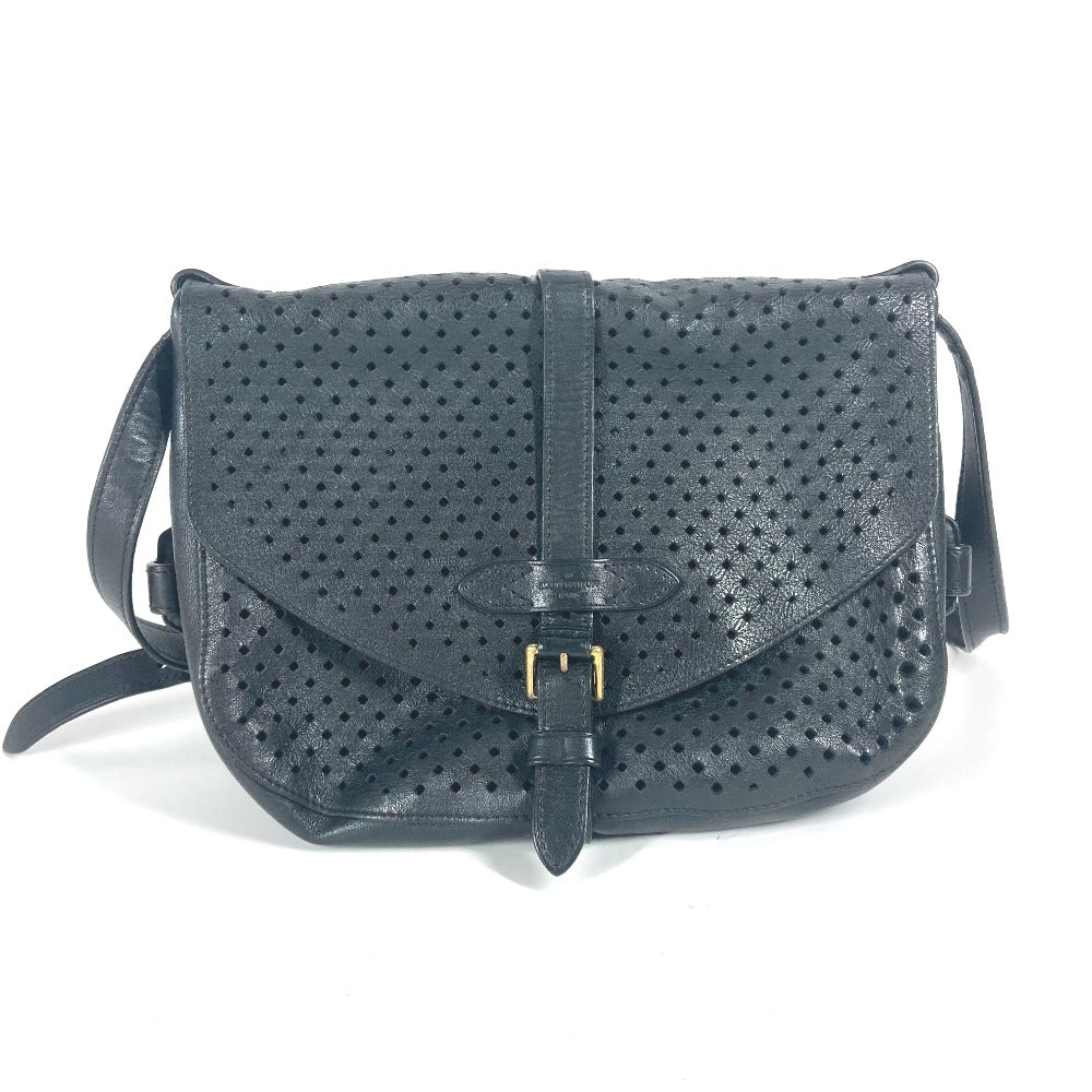 Louis Vuitton M94072 Perfo Flore Saumur30 Leather Calf Black Shoulder Bag