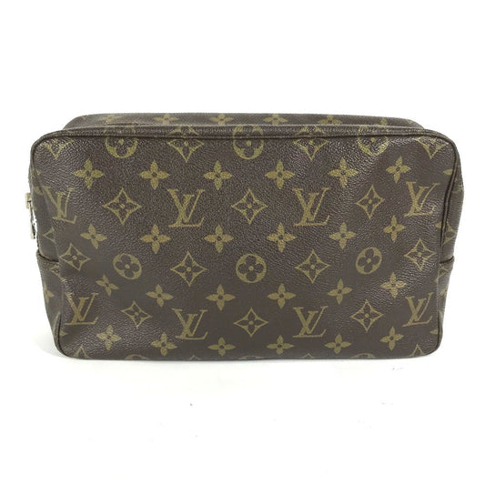 Louis Vuitton Cosmetics Pouch M47522 Truth Cracking Monogram Canvas Brown Handbag G 41