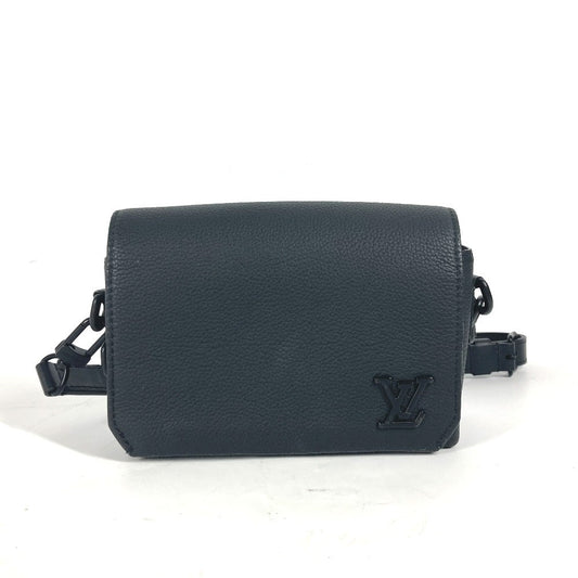 Louis Vuitton M82085 Cowhide Aerogram Fastline Wearable Leather Black Wallet Case