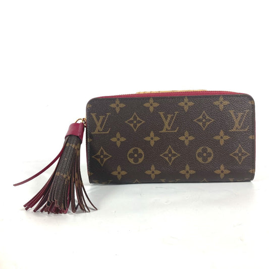 Louis Vuitton Long Purse M62256 Monogrammed tassel Canvas Brown Wallet Case
