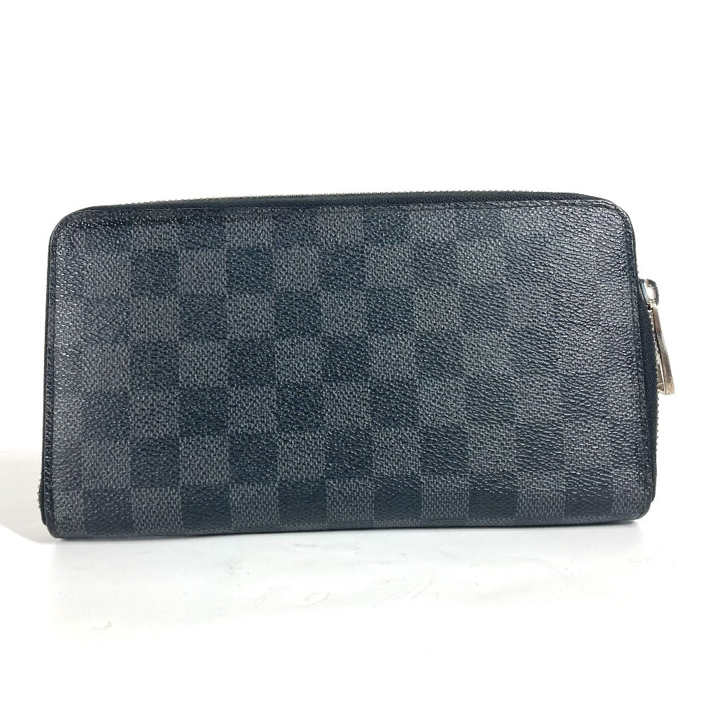 Louis Vuitton Long Purse N63077 Damier Grafitto Canvas Black Wallet Case G 38