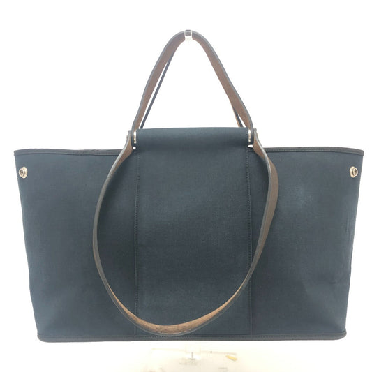 Hermes Tote Bag Kavac Elan Pm Leather Canvas Black