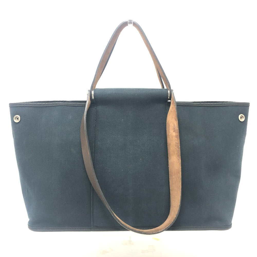 Hermes Tote Bag Kavac Elan Pm Leather Canvas Black
