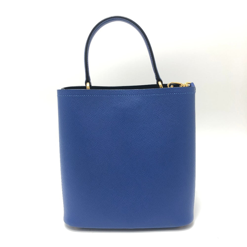 Tote Bag Saffiano Panniers Leather Blue