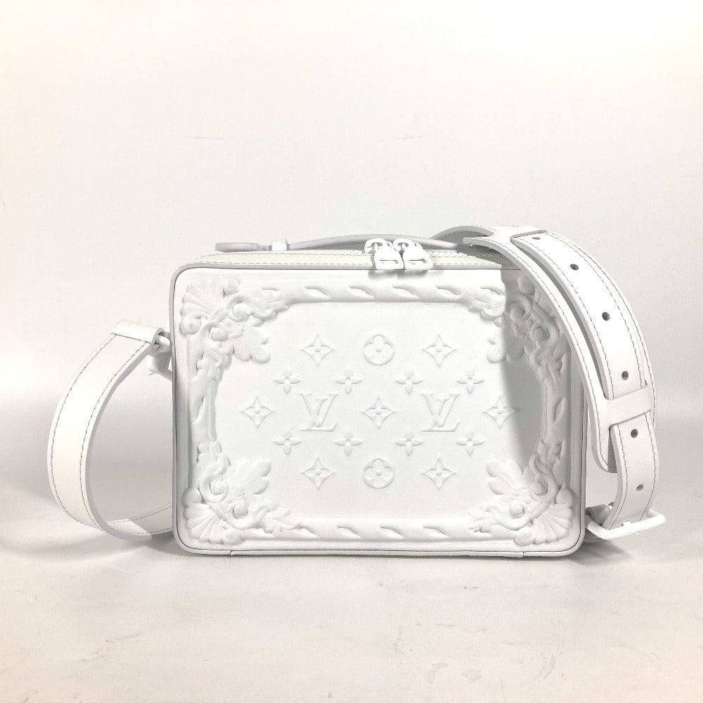 Louis Vuitton M21833 Ornament Soft Trunk Leather White Shoulder Bag