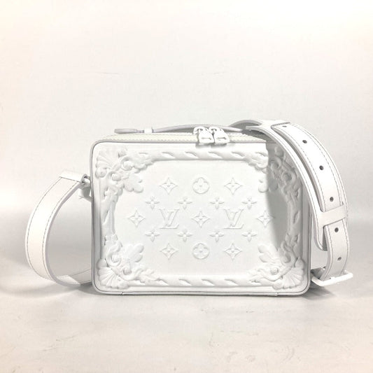 Louis Vuitton M21833 Ornament Soft Trunk Leather White Shoulder Bag