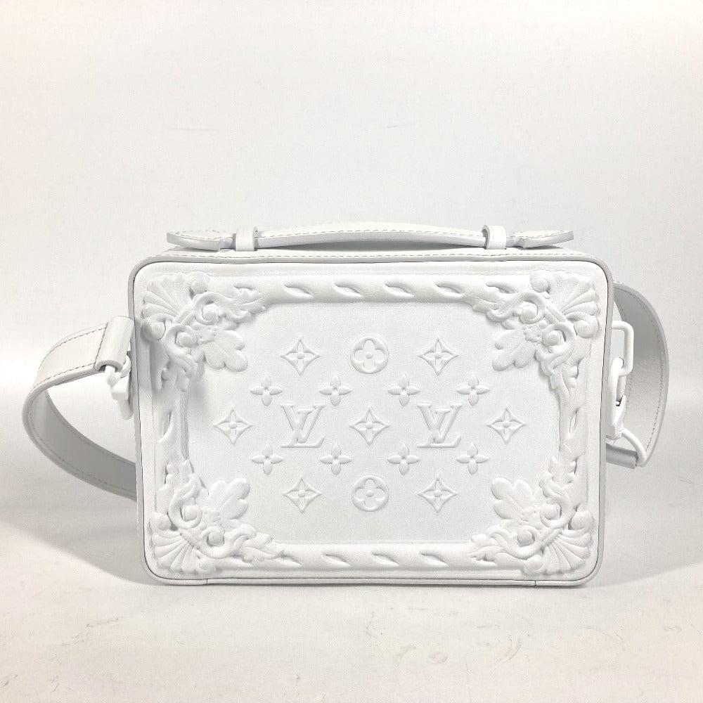 Louis Vuitton M21833 Ornament Soft Trunk Leather White Shoulder Bag