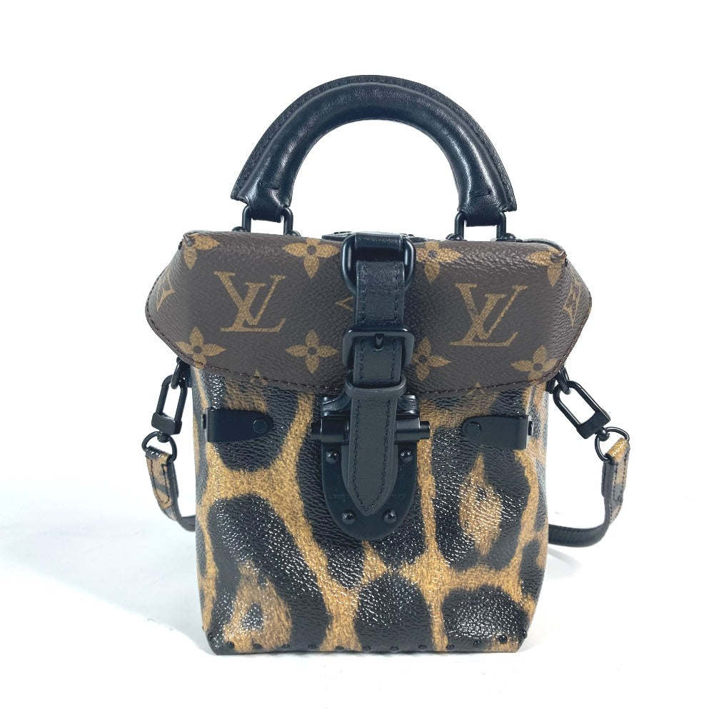 Louis Vuitton Vanity M43001 Reverse Leopard Camera Monogram Canvas Brown Handbag