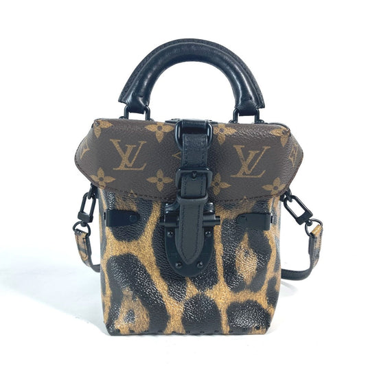 Louis Vuitton Vanity M43001 Reverse Leopard Camera Monogram Canvas Brown Handbag