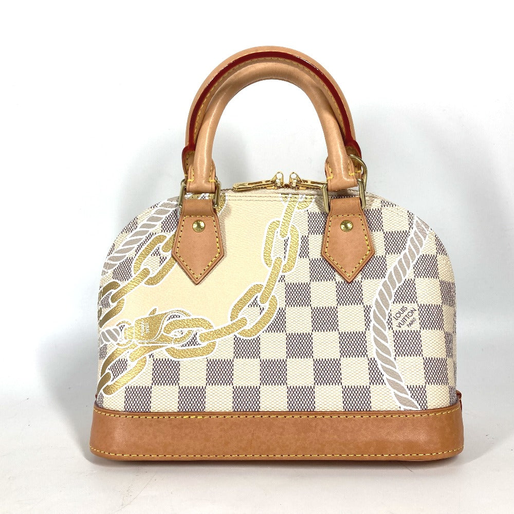 Louis Vuitton N40472 Damier Azur Damier Azur Canvas White Handbag