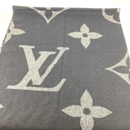 Louis Vuitton Scarf M77950 cashmere Giant Muffler Monogram Navy
