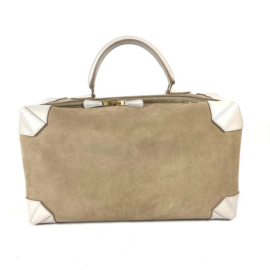 Boston Duffel Bag Chevre, Grizzly Handbag Maxibox Beige Travel Bag