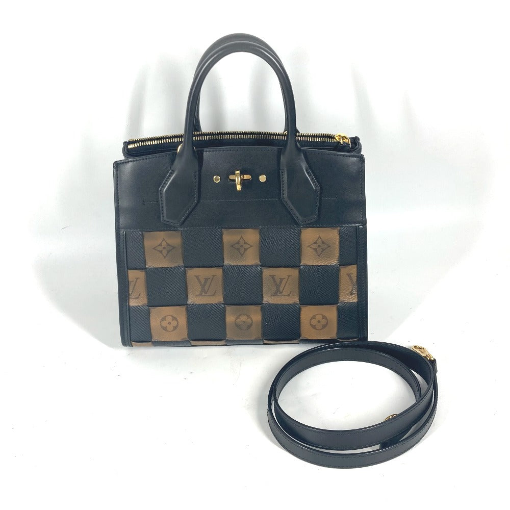 Louis Vuitton M53252 reverse City Steamer PM Monogram Leather Brown Shoulder Bag