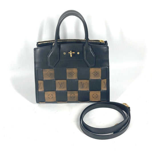 Louis Vuitton M53252 reverse City Steamer PM Monogram Leather Brown Shoulder Bag