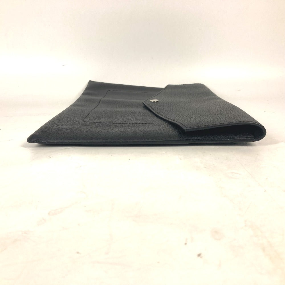 Louis Vuitton M62250 Taurillon Clemence pochette envelope Leather Black Logo Clutch Bag