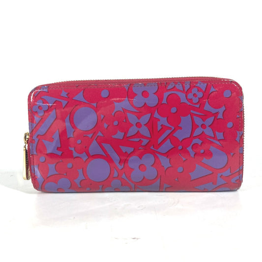 Louis Vuitton Long Purse M90123 Vernis suite Monogram Leather Patent Pink Wallet Case
