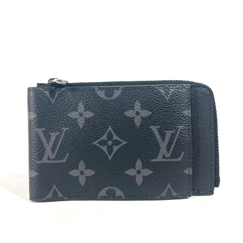 Louis Vuitton Folded M81568 Eclipse hybrid Monogram Canvas Black Wallet Case