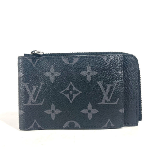 Louis Vuitton Folded M81568 Eclipse hybrid Monogram Canvas Black Wallet Case