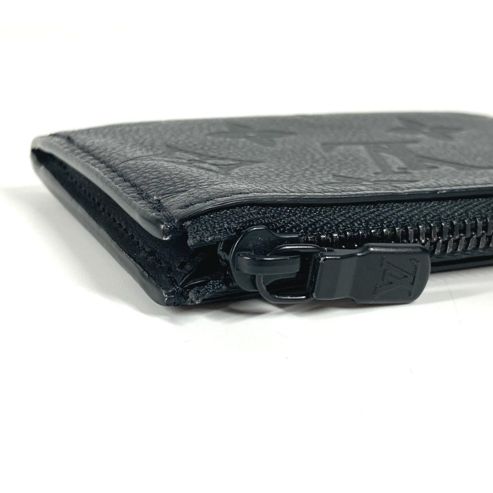 Louis Vuitton Coin M82245 shadow compact coin Monogram Leather Black Wallet Case