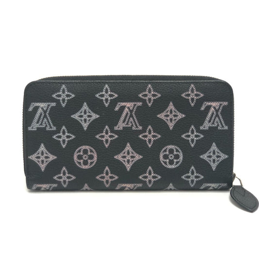 Louis Vuitton Long Purse M81703 mahina Monogram Leather Black Wallet Case