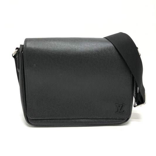 Louis Vuitton M30850 Taiga District PM Leather Black Shoulder Bag