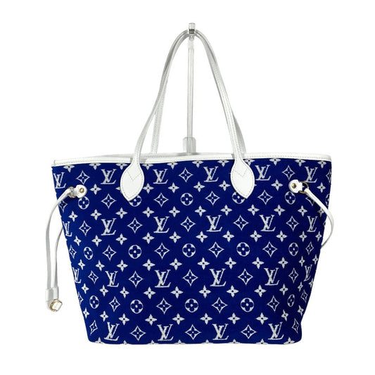 Louis Vuitton M46620 Jacquard Velvet jacquard velvet Monogram Blue Neverfull Shoulder Bag