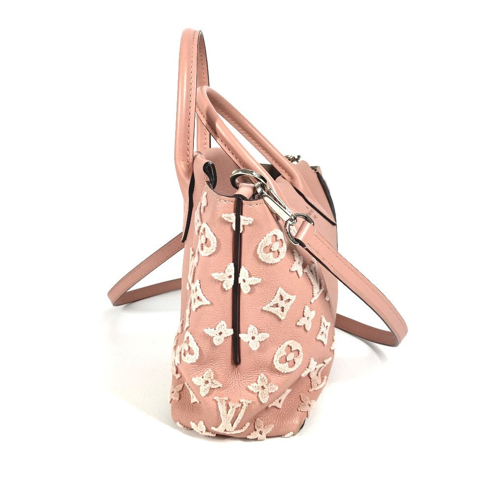 Louis Vuitton M94639 Veau Cashmere velour W Monogram Leather Pink Tote Bag