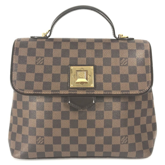Louis Vuitton N41168 Damier Bergamo MM Canvas Brown Handbag