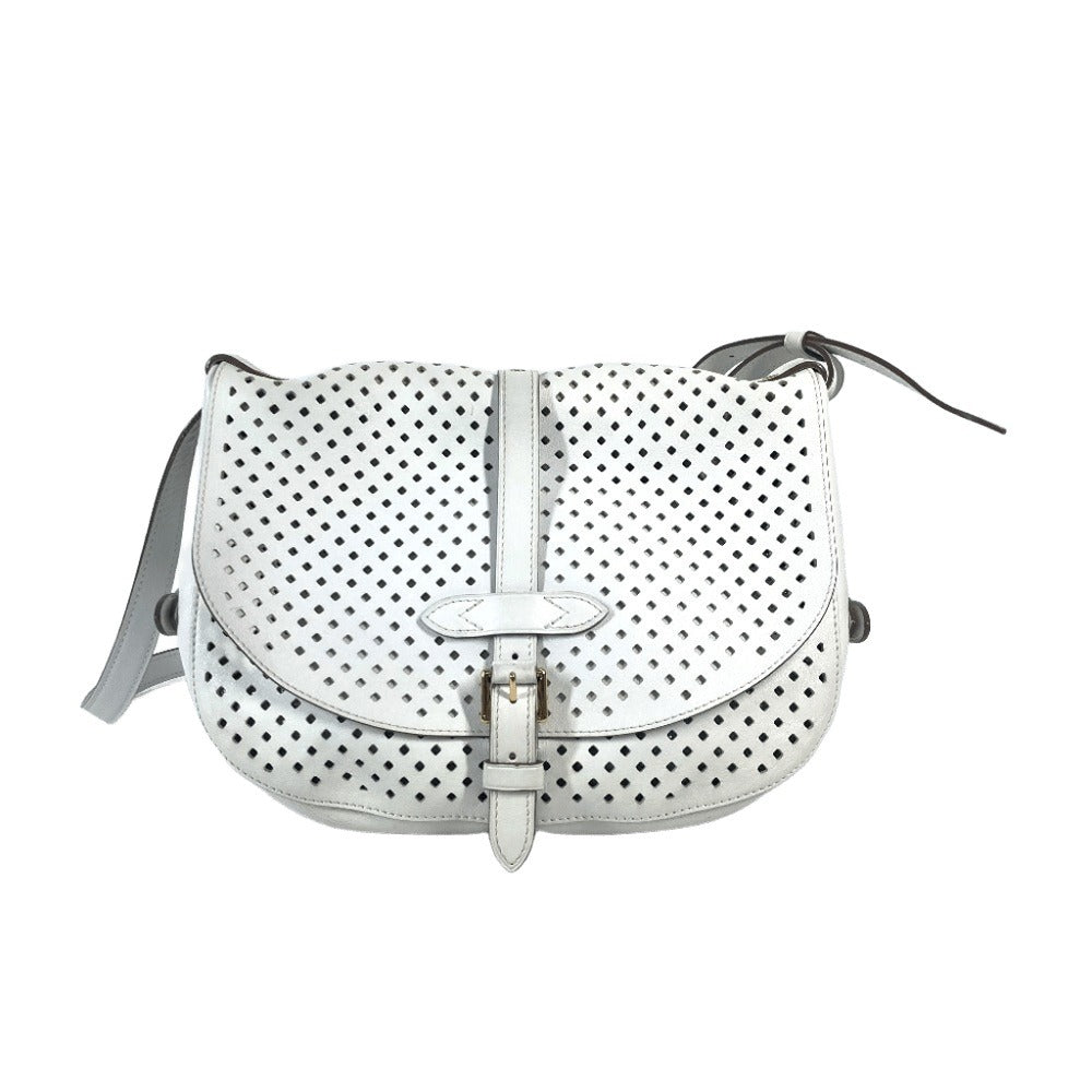 Louis Vuitton M93997 Perfo Le Flore Saumur Leather White Shoulder Bag