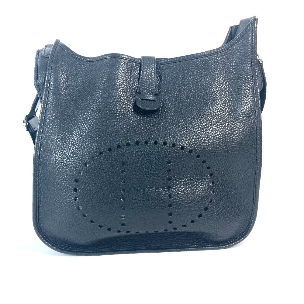 Hermes Shoulder Bag Taurillon Clemence Evelyn Gm Mens Black