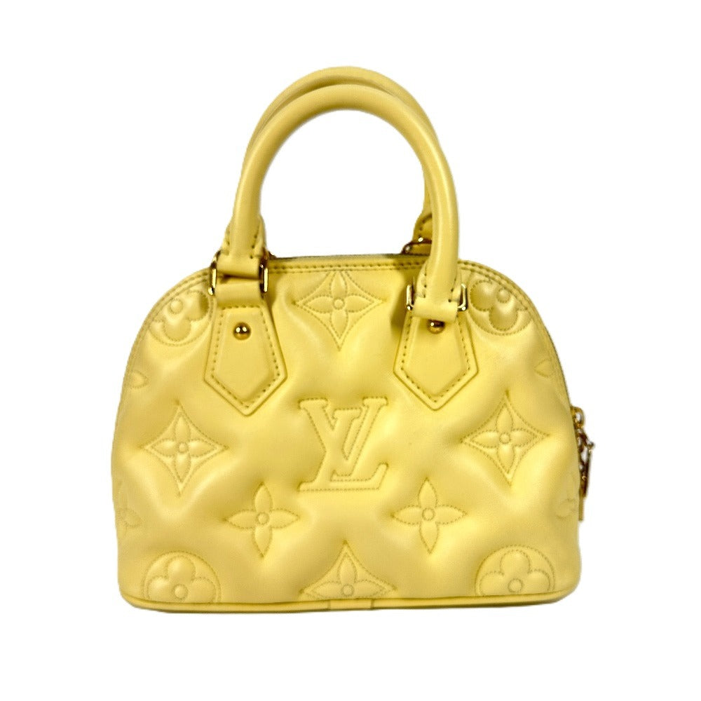 Louis Vuitton M59821 yellow Soft Bubble Gram Leather Shoulder Bag