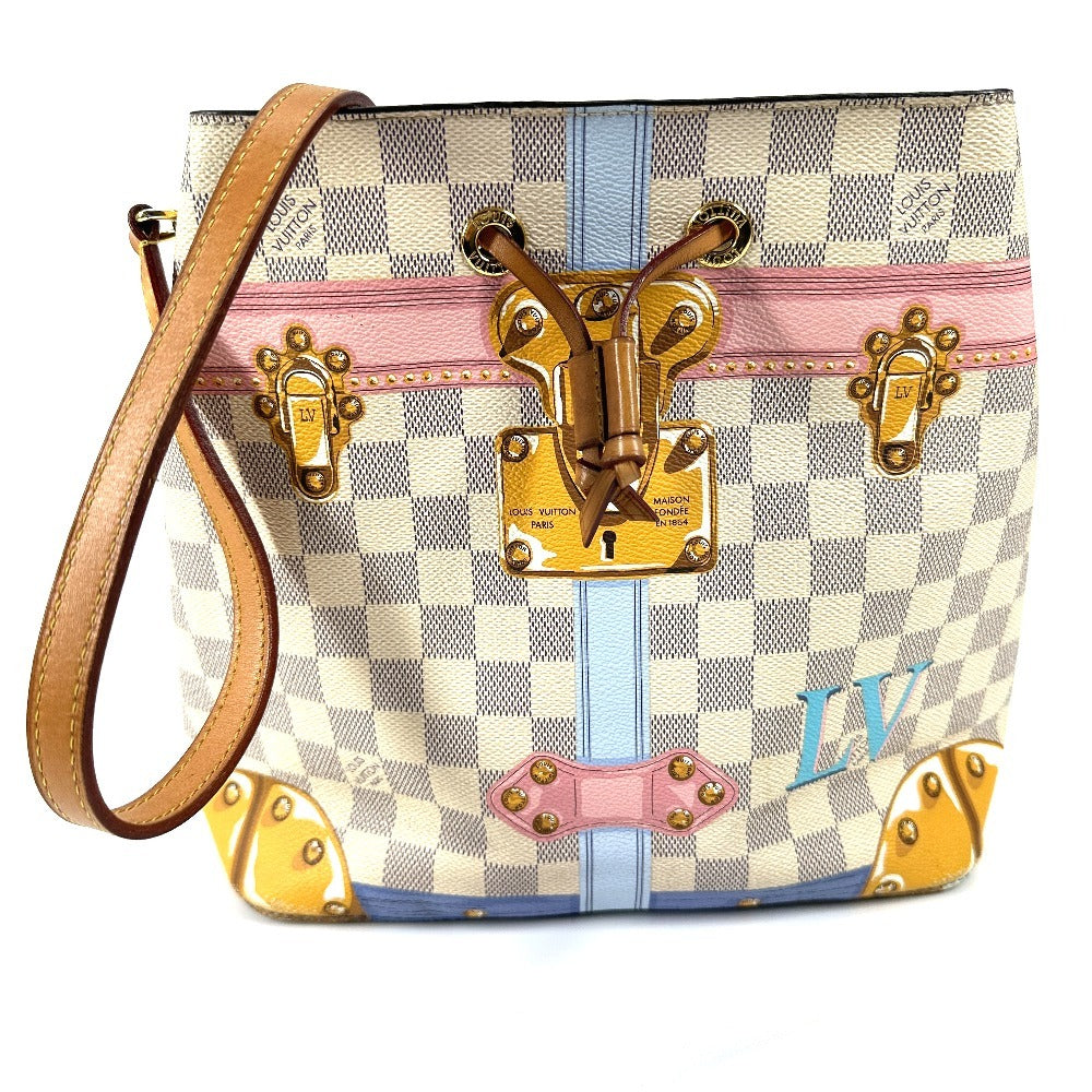 Louis Vuitton N41066 Damier Azur Damier Azur Canvas White Shoulder Bag