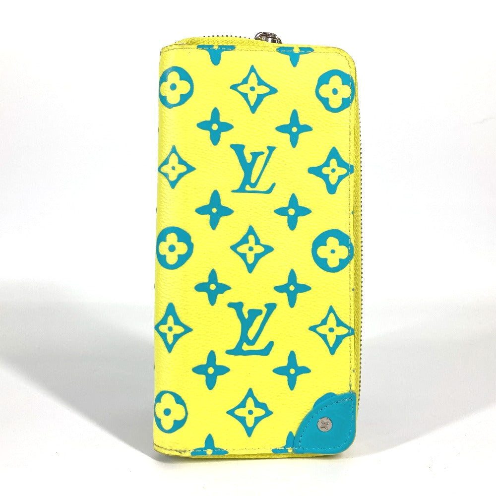 Louis Vuitton Long Purse M82005 yellow playground Monogram Leather Canvas Wallet Case