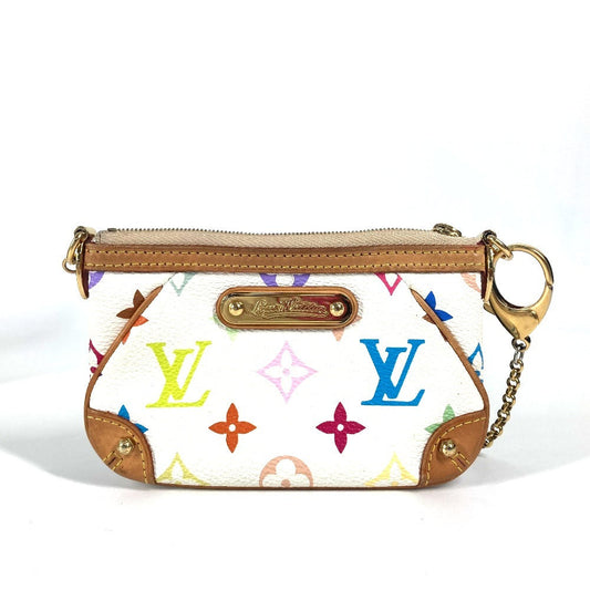 Louis Vuitton M60098 Pochette Mira PM Monogram Canvas White Multicolor Clutch Bag