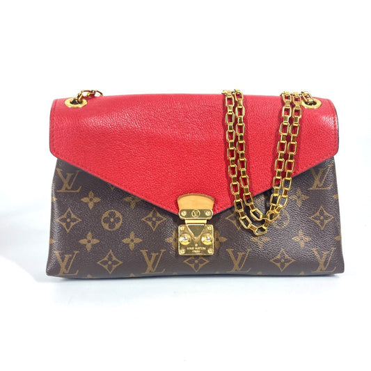 Louis Vuitton M41201 Palas Monogram Canvas Red Chain Shoulder Bag