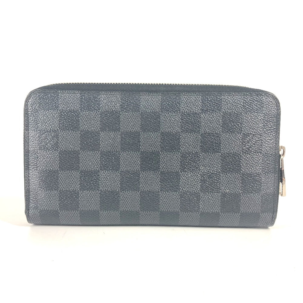 Louis Vuitton Long Purse N63077 Damier Grafitto Canvas Black Wallet Case G 26