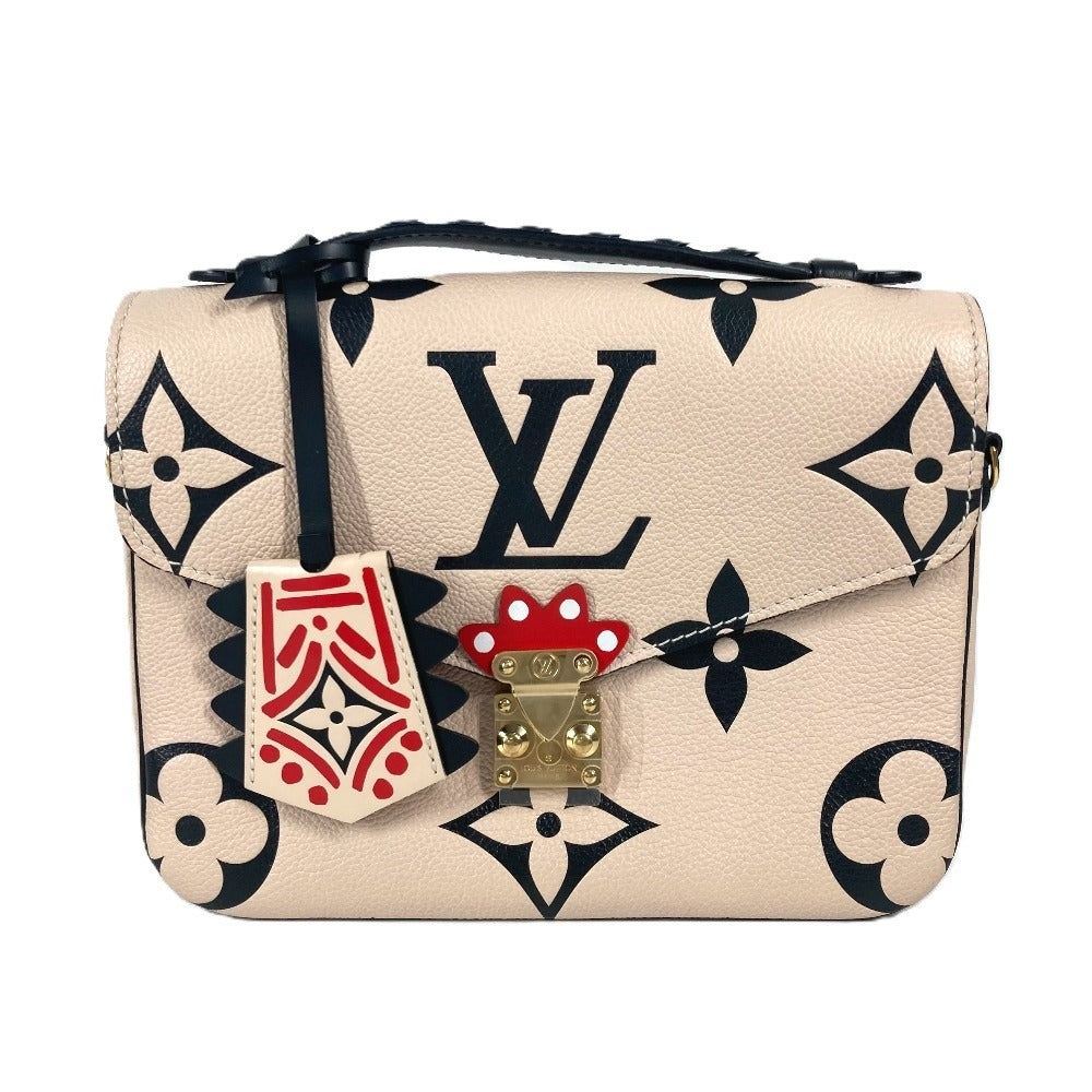 Louis Vuitton M45384 Ann Platt Crafty Empreinte Monogram Leather Beige Clutch Bag