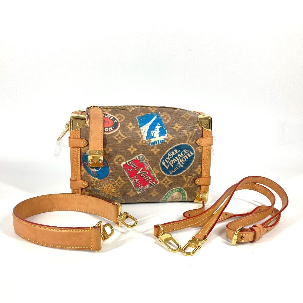 Louis Vuitton M47085 Coated flight mode Side Monogram Leather Canvas Brown Apparel