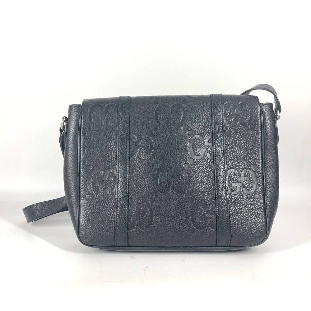 Gucci GG JUMBO MD Jumbo GG Leather Black Medium Shoulder Bag
