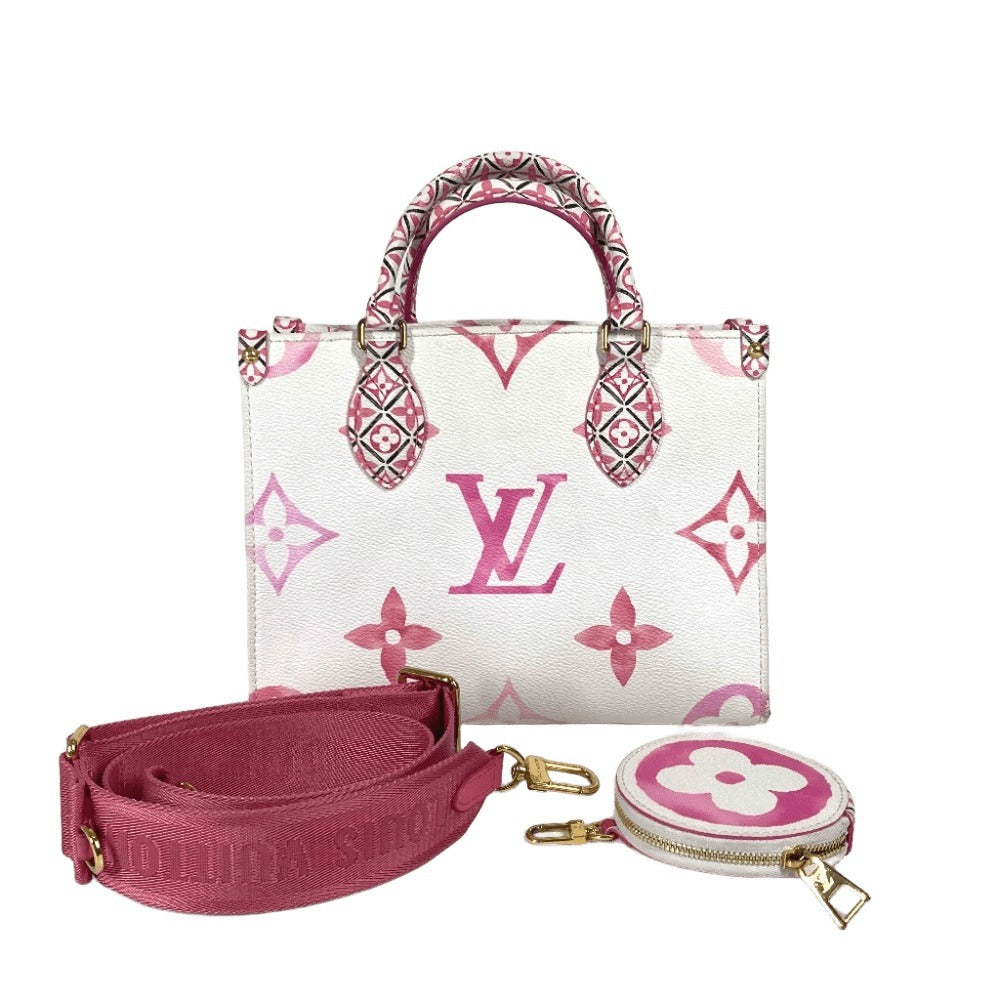 Louis Vuitton M22976 visor pool On Go Monogram Canvas Pink Shoulder Bag