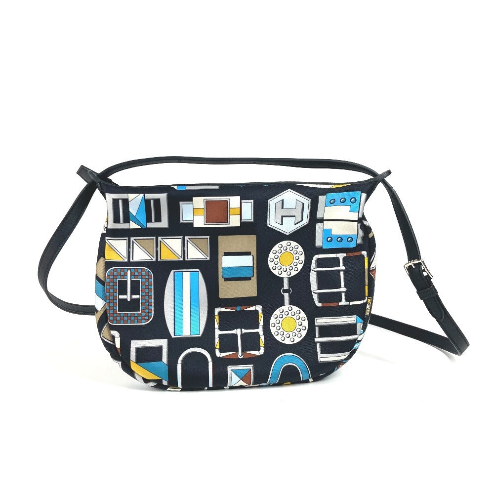 Hermes Shoulder Bag Silk Swift Sursoie Togo Women Black