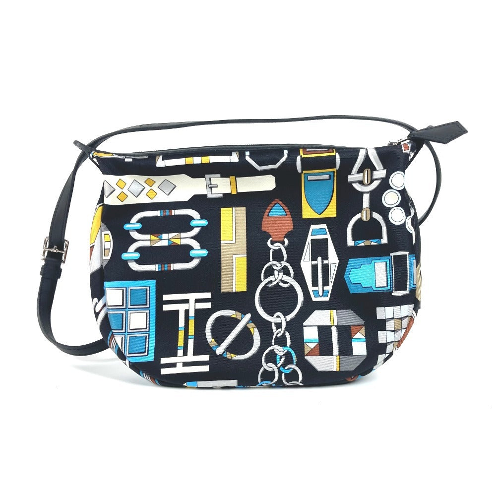 Hermes Shoulder Bag Silk Swift Sursoie Togo Women Black