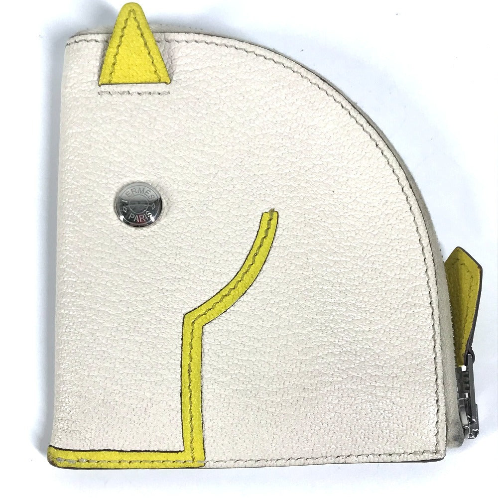 Coin Case Shave Paddock Cheval Horse Women White Travel Bag