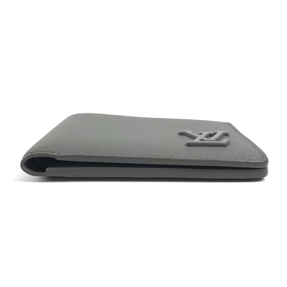 Louis Vuitton Folded M81026 Aerogram Portefeuille Multripru Leather Calf Gray Wallet Case