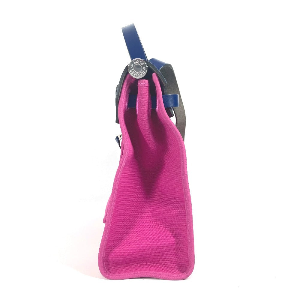 Hermes Handbag Toile Officier Vash Hunter With Porch Herbag Pink Zip Travel Bag